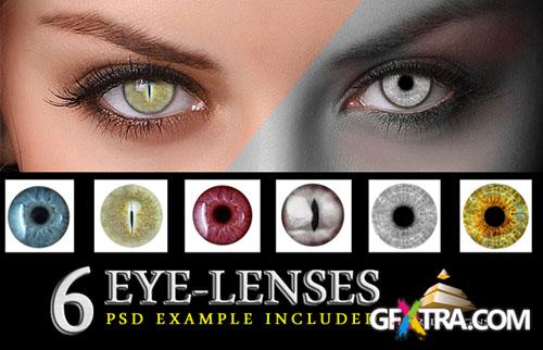 6 Eye Lenses PSD Template