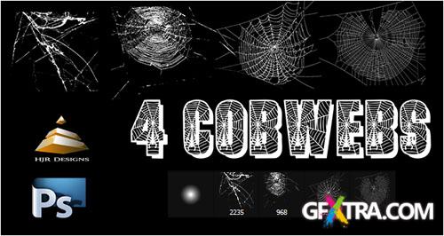 4 Cobweb Photoshop Brushes set #1