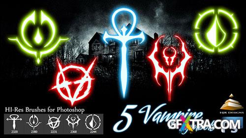 5 HI-Res Vampire Symbols Photoshop Brushes