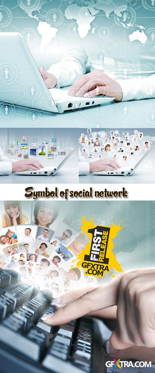 Stock Photo: Symbol of social network