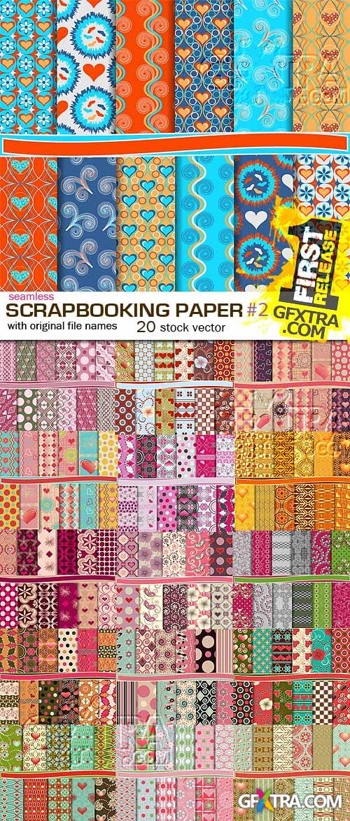 SS Scrapbook seamless patterns #2 - Stock vector