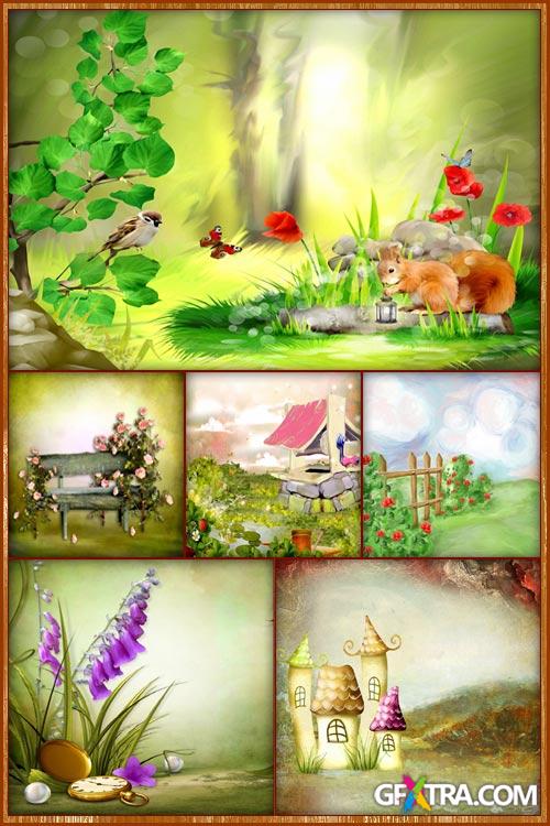 Collection of children's backgrounds 2