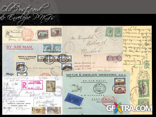 Envelopes and PostCard PNG Clipart