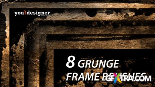 8 Grunge Frames Photoshop Brushes