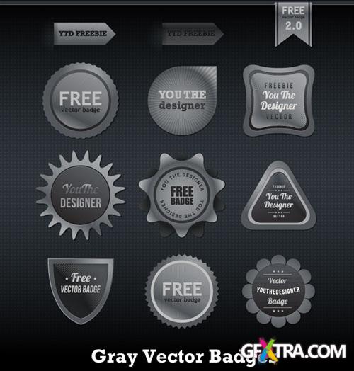 Gray Vector Badges