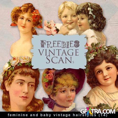 Scrap-kit - feminine and baby vintage hairstyles