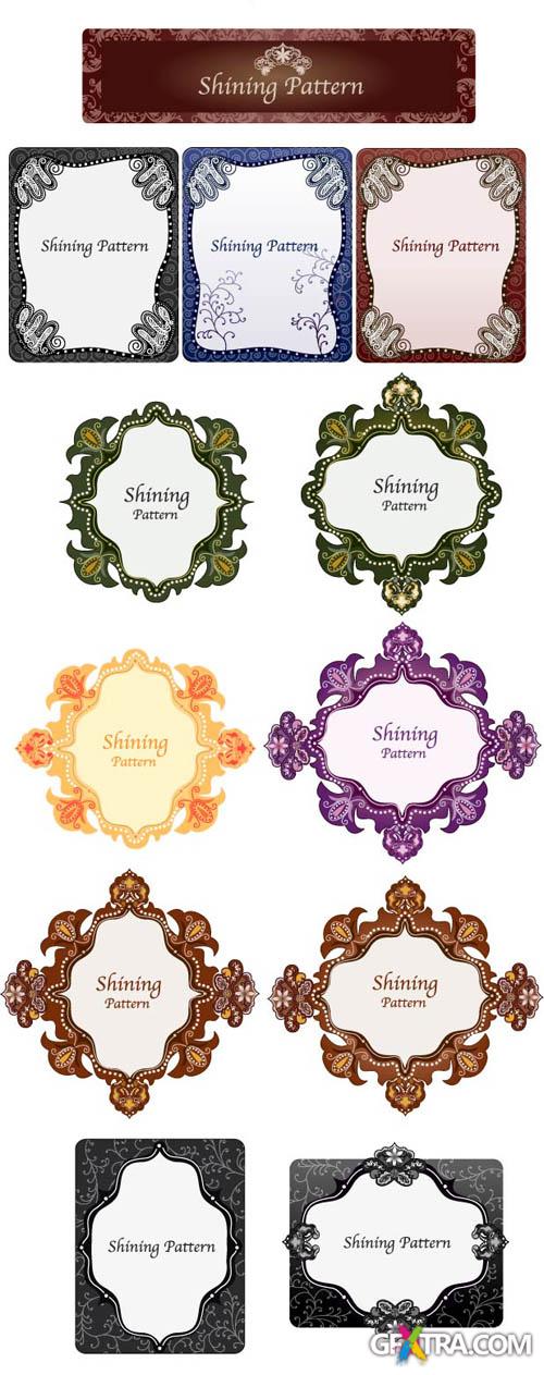 Shining Ornament Vector Frames