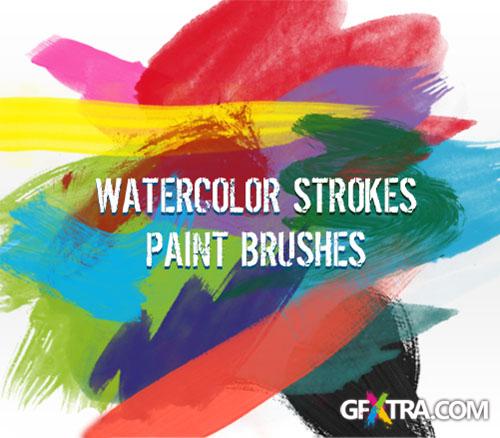 Watercolor Strokes Paint Photoshop Brushes