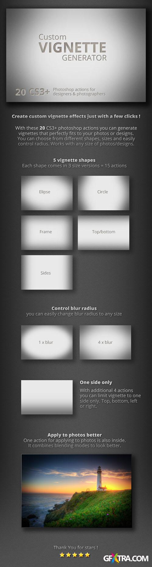 Vignette Generator Photoshop Actions