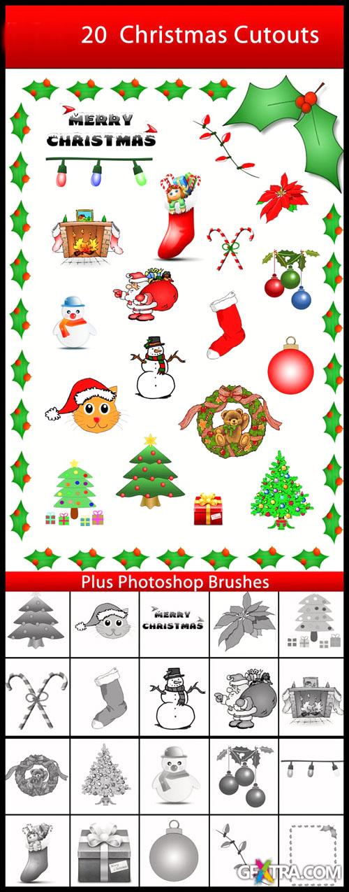 Christmas Cutouts and Photoshop Brushes