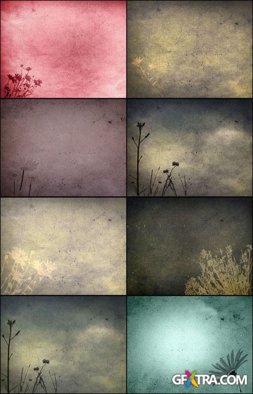 8 Floral Composite Textures + Brushes Set 2