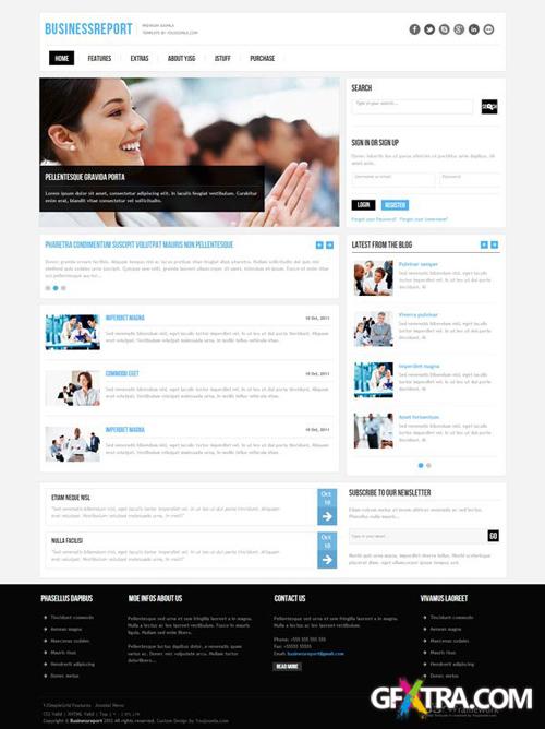 YouJoomla - YJ Business Report v1.0 - Template for Joomla 2.5