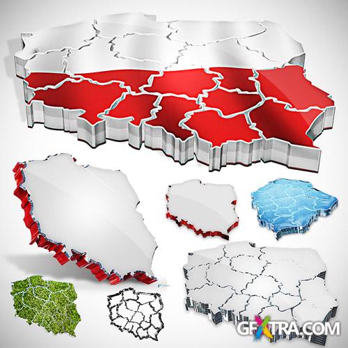 3D Polish maps PSD Template