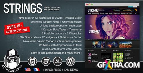 ThemeForest - Strings v1.0.2 - Music and Art Magazine Wordpress