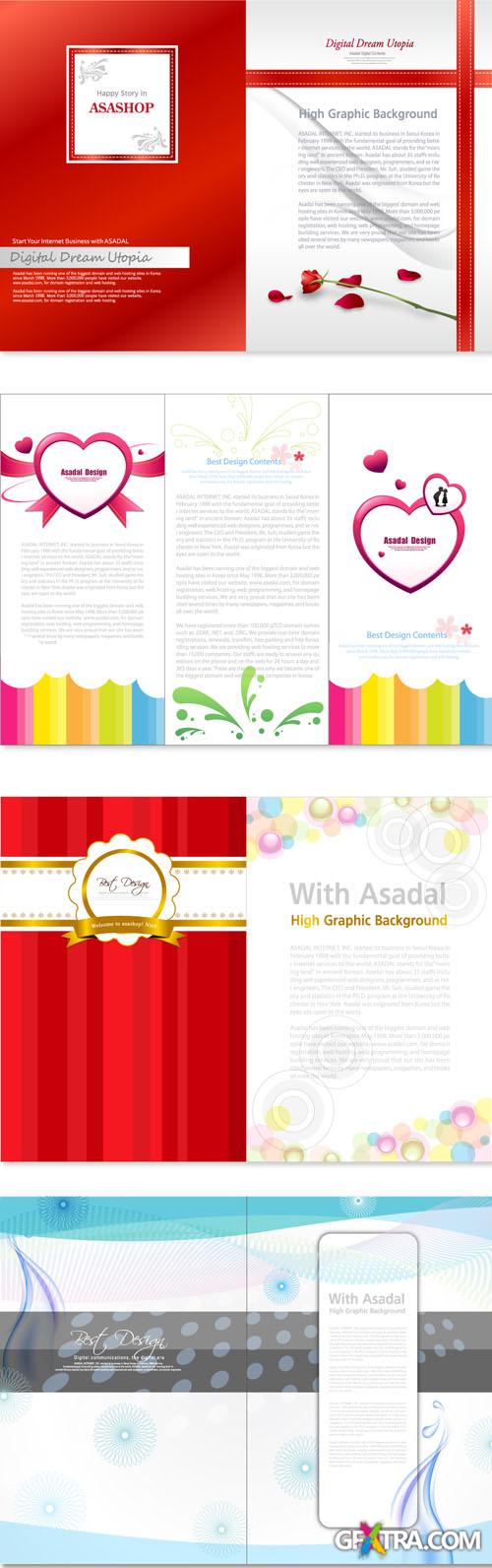 Vector Postcard Templates Set 1