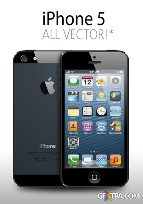 iPhone 5 Vector Template