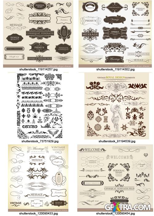 Amazing SS - Floral Ornaments & Vintage Labels 8, 25xEPS