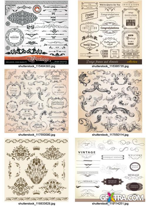 Amazing SS - Floral Ornaments & Vintage Labels 8, 25xEPS