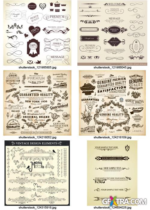 Amazing SS - Floral Ornaments & Vintage Labels 8, 25xEPS