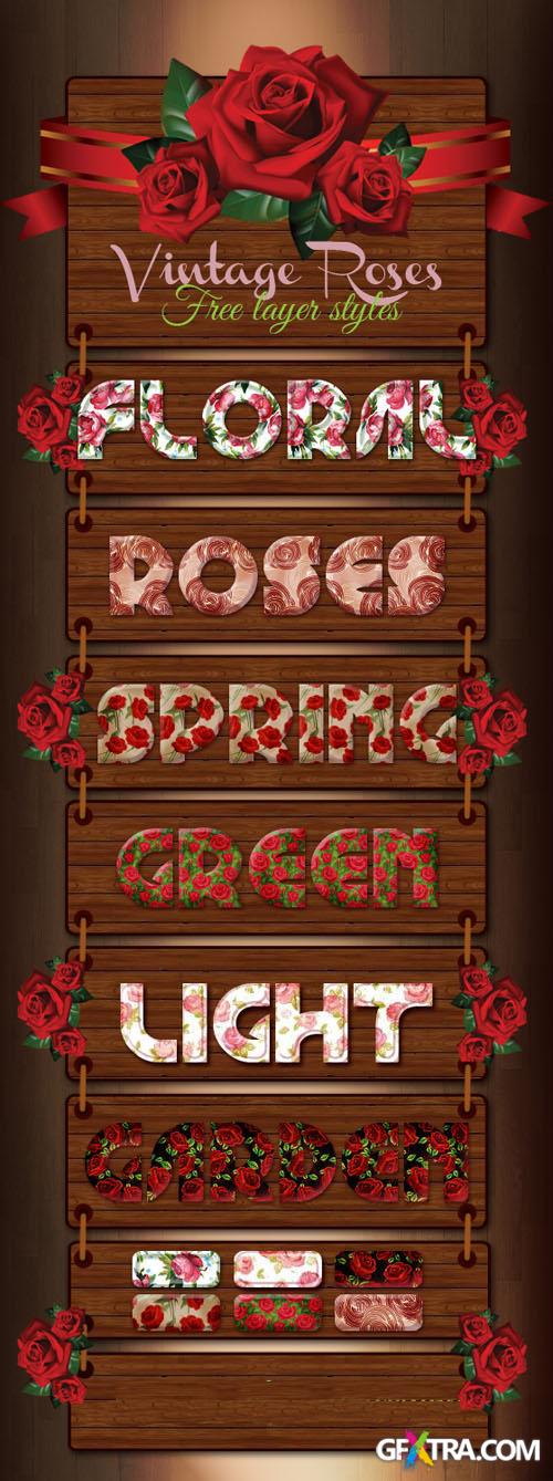 Beautiful Vintage Roses Photoshop Styles