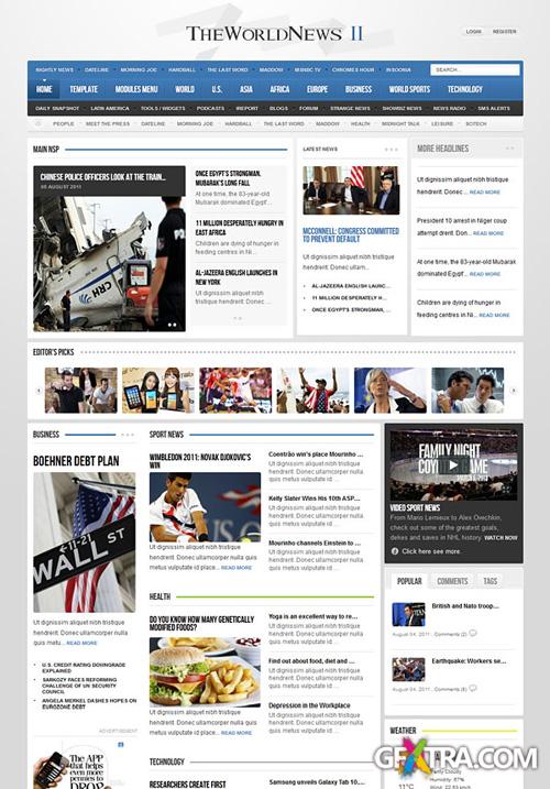 GavicK - GK The World News II v2.14 Template For Joomla 3.0