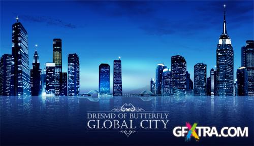 PSD Source - Night Global City