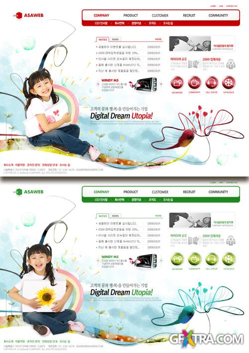 PSD Web Templates - Source For Kids Web Site