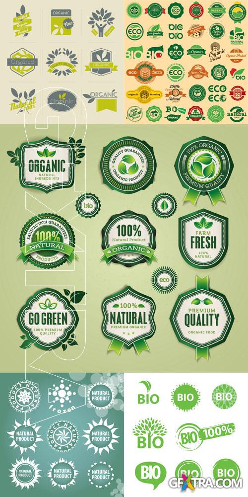 ECO, BIO, Natural & Organic Vector Labels Set #2