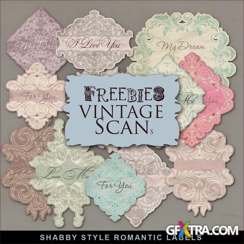 Scrap-kit - Shabby Style Romantic Labels