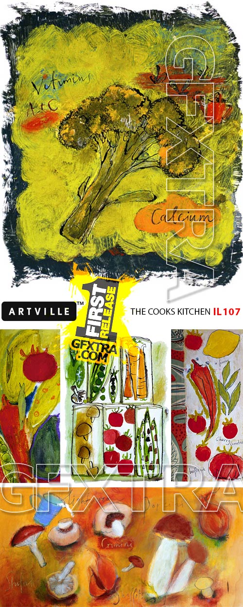 ArtVille Illustrations IL107 The Cooks Kitchen