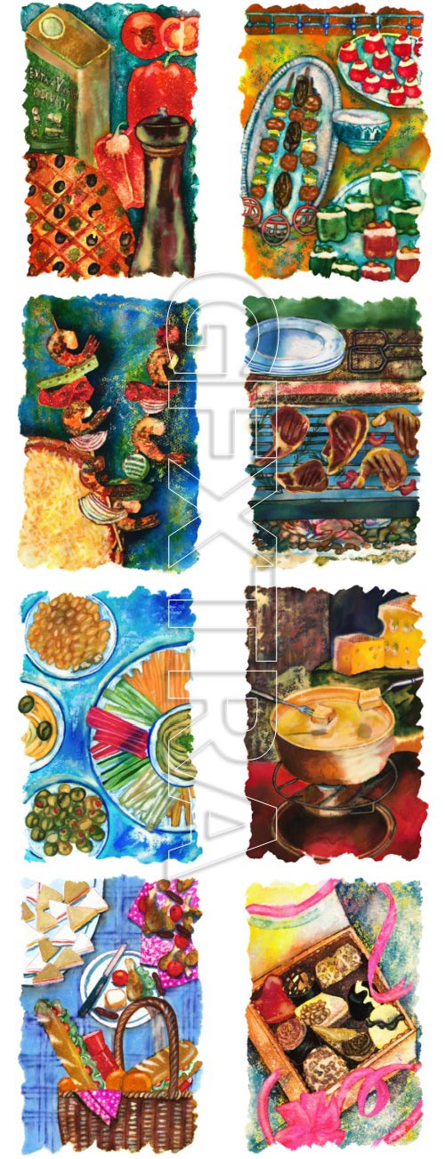 ArtVille Illustrations IL108 Traveling Gourmet