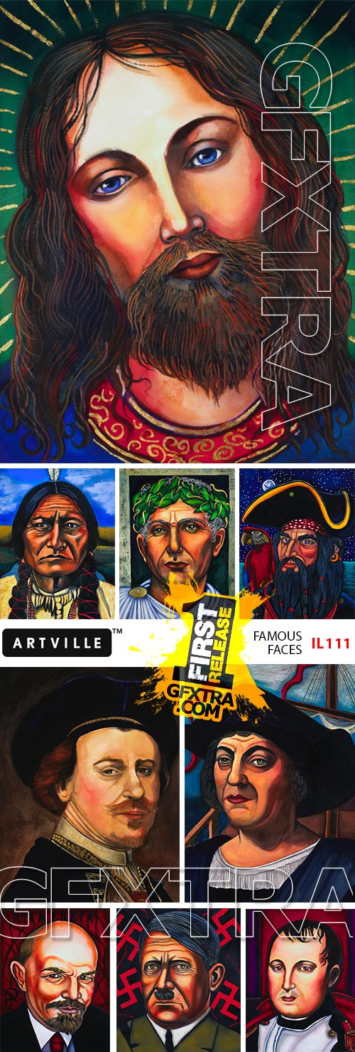 ArtVille Illustrations IL111 Famous Faces