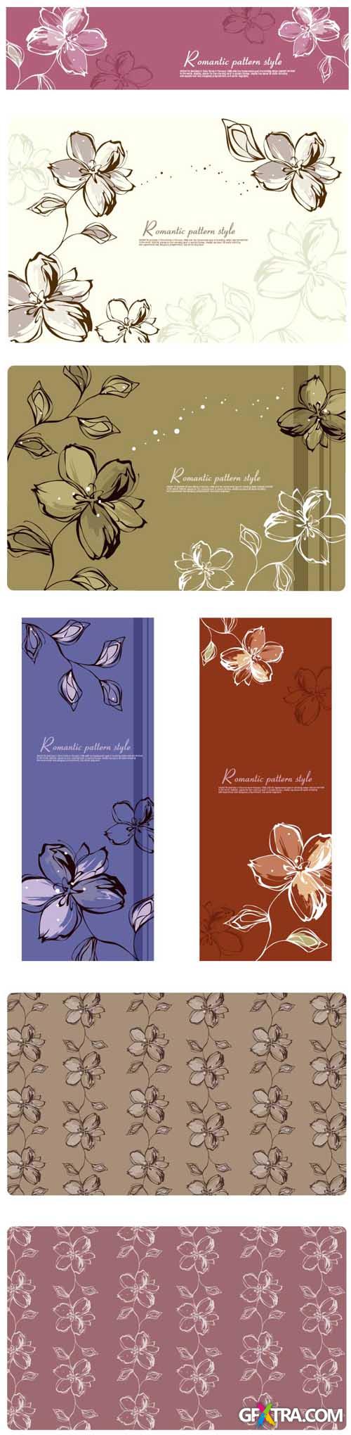 Retro Romantic Vector Patterns