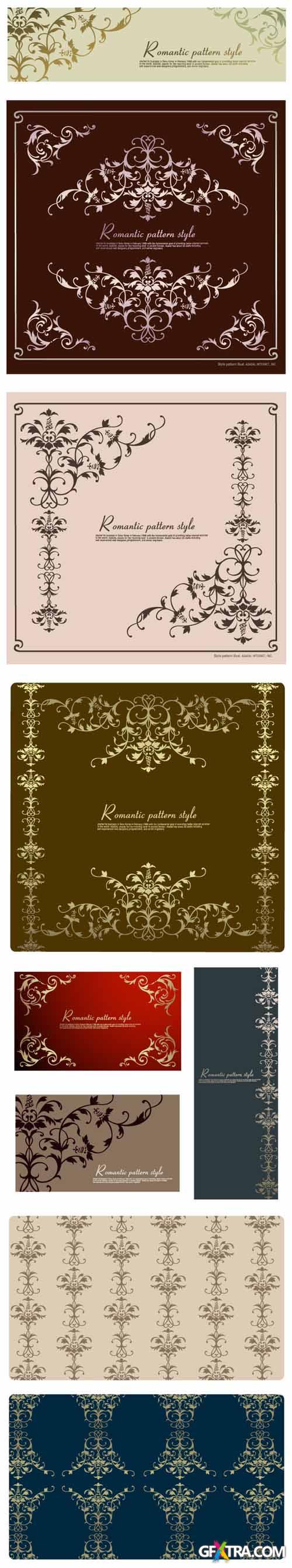 Golden Ornament Romantic Patterns