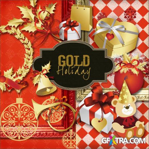 Scrap-set - Gold Holiday