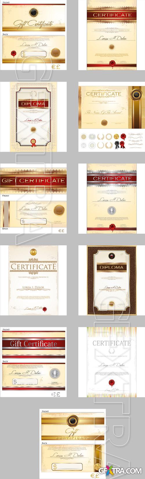 Certificate or diploma template, 25xEPS