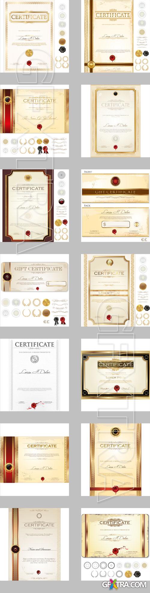 Certificate or diploma template, 25xEPS