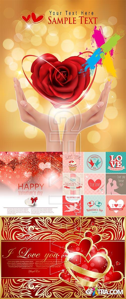 Stock vector - Valentine cards 00014