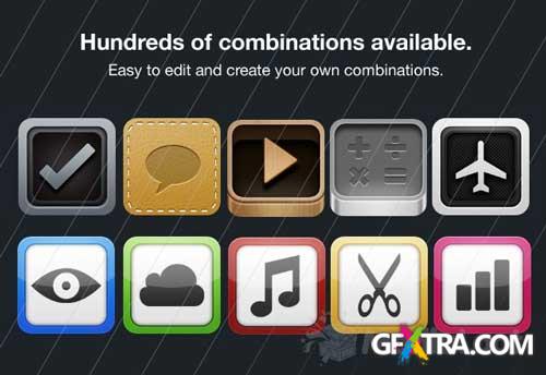 iPhone App Icon Kit 2 - Media Loot - FULL