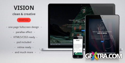 ThemeForest - VISION - clean, creative, parallax one page template