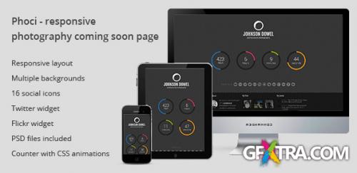 ThemeForest - Phoci - Responsive Photography Coming Soon Page