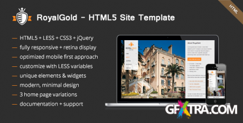 ThemeForest - RoyalGold - Unique HTML5 Site Template