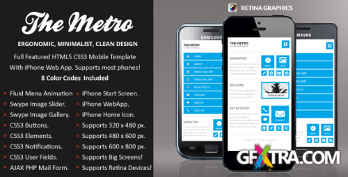 ThemeForest - The Metro Mobile Retina - HTML5 & CSS3 And iWebApp