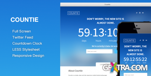 ThemeForest - Countie - Fullscreen, Responsive Countdown Landing