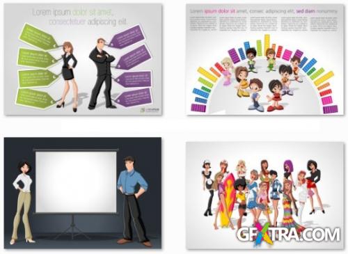 Cartoon People Collection #2 - 25 EPS Vector Stock