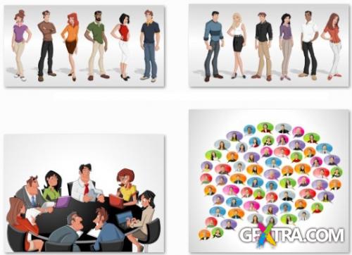 Cartoon People Collection #2 - 25 EPS Vector Stock