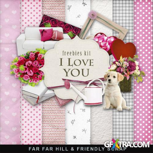 Scrap-set - I Love You - Valentines Day 2013