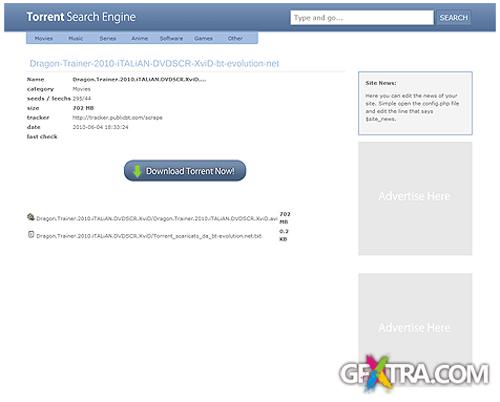 Torrent Search Engine Script v4.1