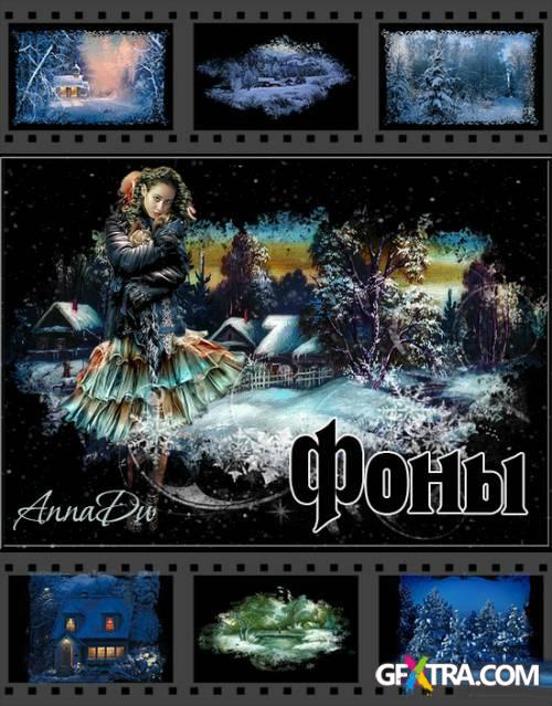 Scrap-kit - Backgrounds PNG "Winter"