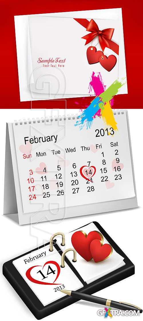 Stock vector - 14 February - Valentine Day